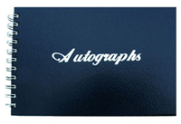 Blue Wirebound Autograph Book