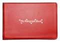 Red Vinyl Autograph Book with "My Autograph Book" with stars imprint