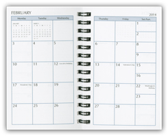 twin wire monthly calendar refill pages