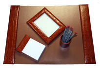 18x24 Reptile-Textured 4-Piece Desktop Blotter Set