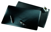 Black Napa Leather Desk Blotters