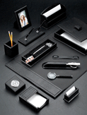 Black Croco Desk Accessories Set