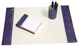 Purple Croco Leather Desk Pad Set