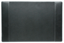 Black Gloveskin Vinyl Desk Blotter, Faux Leather Desk Pad