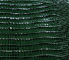 swatch of hunter green lizard-debossed leather