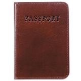 Jack Georges brown leather classic passport case