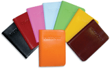 Jack Georges colored leather passport covers