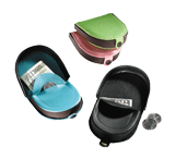 colored leather coin purses