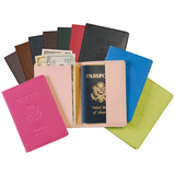 multicolored debossed leather passport jacket assortment