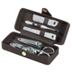 black leather framed manicure set