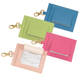 pink, wildberry, green and blue leather giant luggage tags