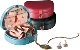 colored leather mini jewel boxes