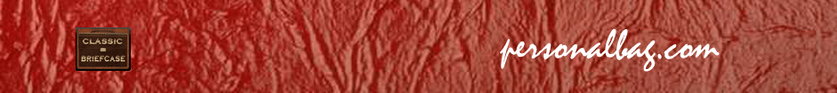 red leather personalbag.com logo banner