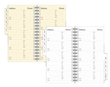 white and ivory wirebound address book refills