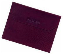Burgundy leather executive document envelope