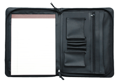 black leather lefty convertible portfolio