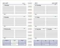 3x5 Weekly Planner Calendar Inside Pages