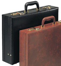Black & Burgundy Expandable Attaché Cases