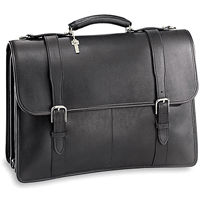 Large Triple-Gusset Business Briefcase Bag