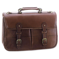 Old English Flapover Briefcase Bag