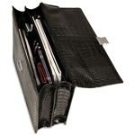 Black Croco Briefcase Inside