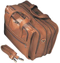 Expandable Soft Leather Briefcase