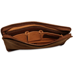 Leather Underarm Briefbag Top Inside View
