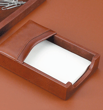 Tan Antiqued Leather Memo Pad Holders